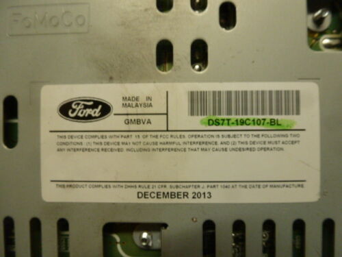RD5-2 OEM FACTORY RADIO 13 14 2015 FORD FUSION AM FM MP3 SAT CD PLAYER RECEIVER