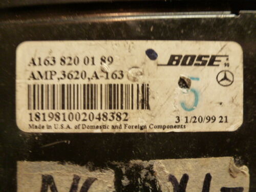 NY255-9 OEM WARRANTY 1998-2001 ML CLASS ML350 AUDIO SOUND AMPLIFIER
