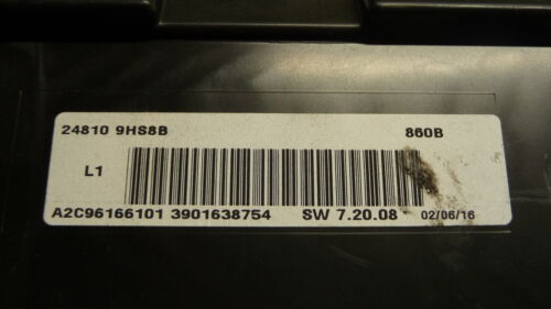 S1966 OEM WARRANTY 2016 NISSAN ALTIMA INSTRUMENT CLUSTER SPEEDOMETER 3 MILES