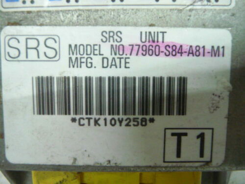 NY594-3 OEM WARRANTY 1998 1999 HONDA ACCORD AIR BAG CONTROL MODULE