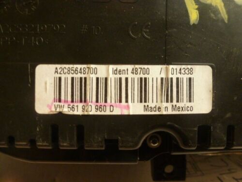 SM795 OEM WARRANTY 2013 2014 VW PASSAT INSTRUMENT CLUSTER SPEEDOMETER