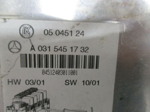 NY618-8 OEM WARRANTY 2001 2002 MERCEDES CL S CLASS BODY CONTROL MODULE BCM BCU