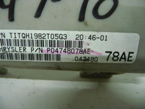 NY597-10 OEM WARRANTY 03 CARAVAN TOWN & COUNTRY VOYAGER BODY CONTROL MODULE BCU