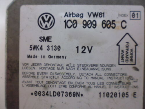 NY585-2 OEM WARRANTY 02 03 04 05 VOLKSWAGEN PASSAT AIR BAG CONTROL MODULE