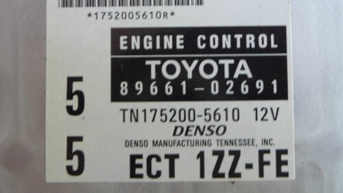 291-14 WARRANTY 2000 Toyota Corolla Engine Control Computer Brain ECM ECU EBX