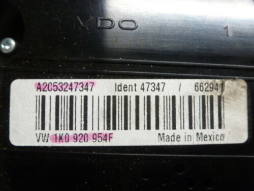 S1818 OEM WARRANTY 2008-2010 VOLKSWAGEN JETTA INSTRUMENT CLUSTER SPEEDOMETER