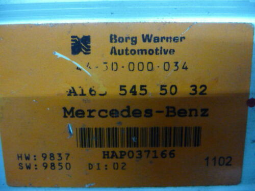 NY602-7 OEM WARRANTY 1998-2005 MERCEDES ML CLASS TRANSFER CASE CONTROL MODULE