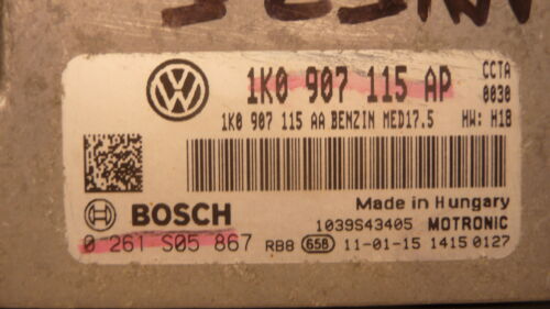NY525-2 OEM WARRANTY 2011 VOLKSWAGEN GOLF ENGINE COMPUTER CONTROL MODULE ECM ECU