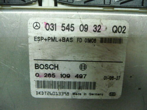 NY596-5 OEM WARRANTY 2001 2002 2003 2004 MERCEDES CL S CLASS ABS CONTROL MODULE