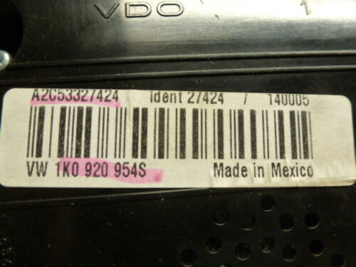 SM877 OEM WARRANTY 2008 2009 2010 VW JETTA INSTRUMENT CLUSTER SPEEDOMETER