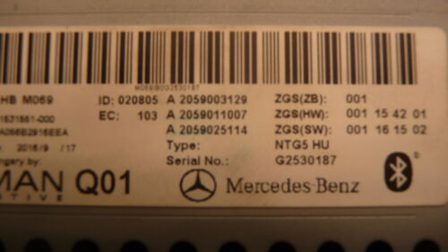 NY496-1 OEM WARRANTY 2017 MERCEDES BENZ C300 RADIO CD PLAYER RECEIVER