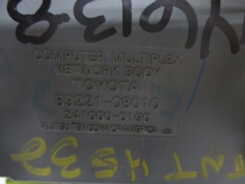 NY613-8 OEM WARRANTY 2001 2002 2003 TOYOTA SIENNA MULTIPLEX NETWORK CONTROL