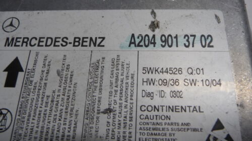 NY432-18 OEM WARRANTY 2012 MERCEDES GLK CLASS SRS CONTROL COMPUTER MODULE