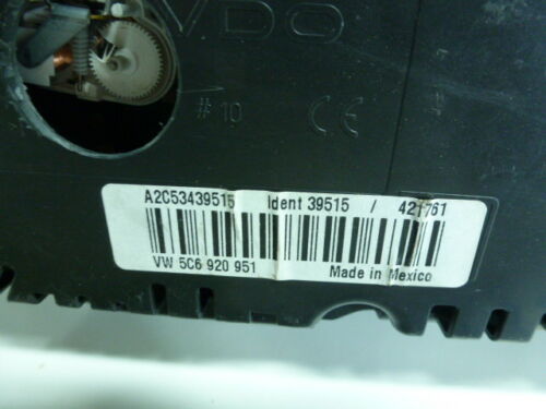 SM18 OEM WARRANTY 2011 2012 Jetta Instrument Cluster Speedometer 85-MILES