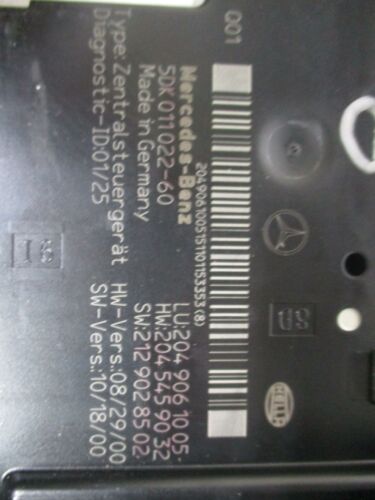 NY618-10 OEM WARRANTY 09-11 MERCEDES C E GLK CLASS MULTIFUNCTION CONTROL MODULE