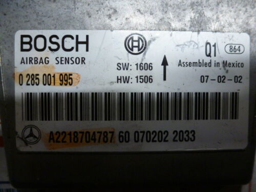 NY236-15 OEM WARRANTY 07 08 S550 S600 S65 AIR BAG CONTROL MODULE COMPUTER BRAIN