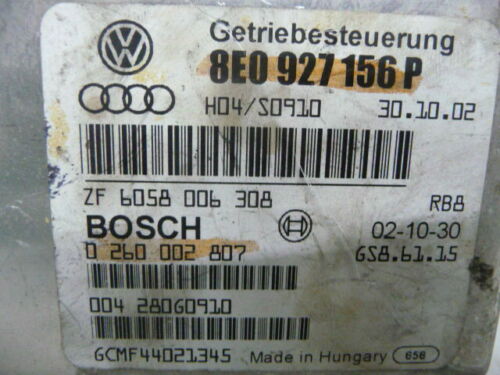 NY592-23 OEM WARRANTY 2002 2003 AUDI A4 TRANSMISSION CONTROL MODULE TCM TCU