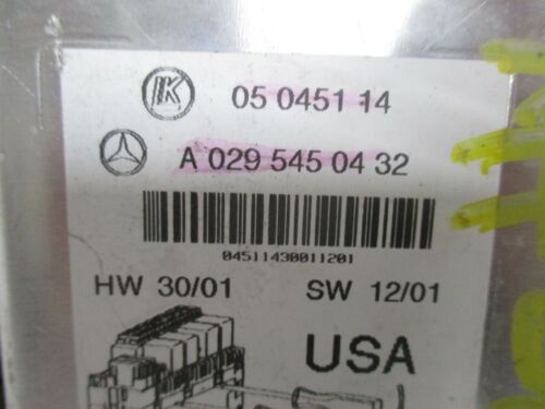 NY618-11 OEM WARRANTY 00-02 MERCEDES BENZ S CL CLASS BODY CONTROL MODULE BCM BCU