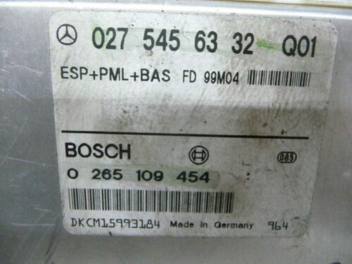 NY591-22 OEM WARRANTY 2000 2001 2002 MERCEDES S CL CLASS ABS CONTROL MODULE