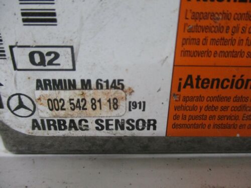 NY609-3 OEM WARRANTY 2000 2001 MERCEDES BENZ ML CLASS AIR BAG CONTROL MODULE