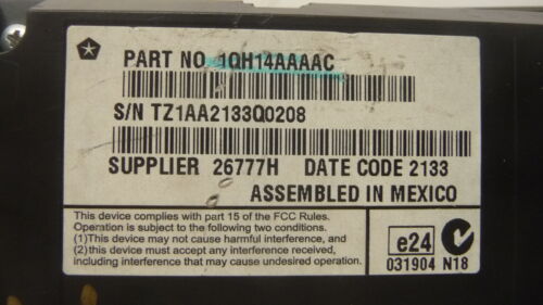 A285-4 OEM WARRANTY 2013 2014 CHRYSLER 300 A/C HEAT CLIMATE TEMP CONTROL