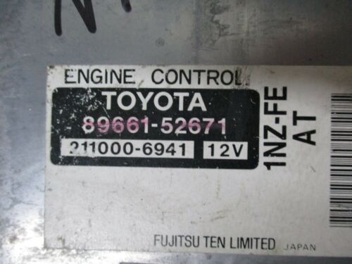 NY648-4 OEM WARRANTY 2000 TOYOTA ECHO ENGINE CONTROL MODULE ECM ECU