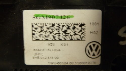 A202-15 OEM WARRANTY 2015 2016 VOLKSWAGEN GOLF A/C HEAT CLIMATE TEMP CONTROL