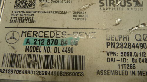 NY446-9 OEM WARRANTY 2010 2011 MERCEDES C-CLASS E-CLASS SATELLITE RADIO RECEIVER